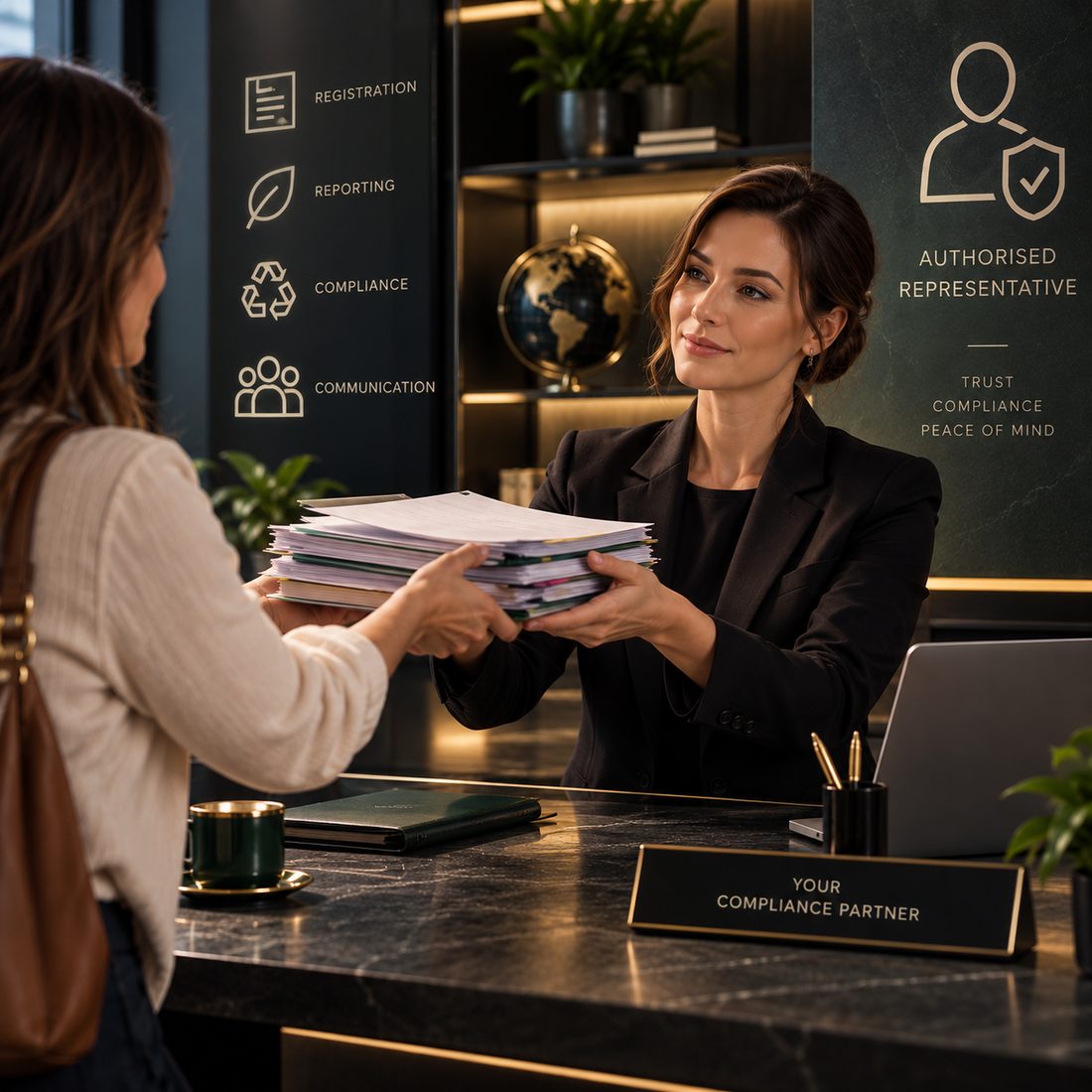 Authorised representative for packaging: handing over compliance documents in Germany