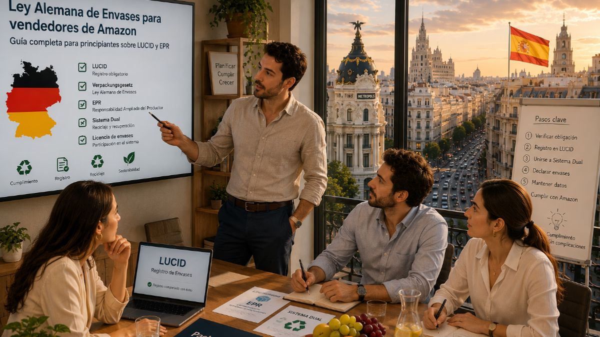 Equipo revisando la ley alemana de envases