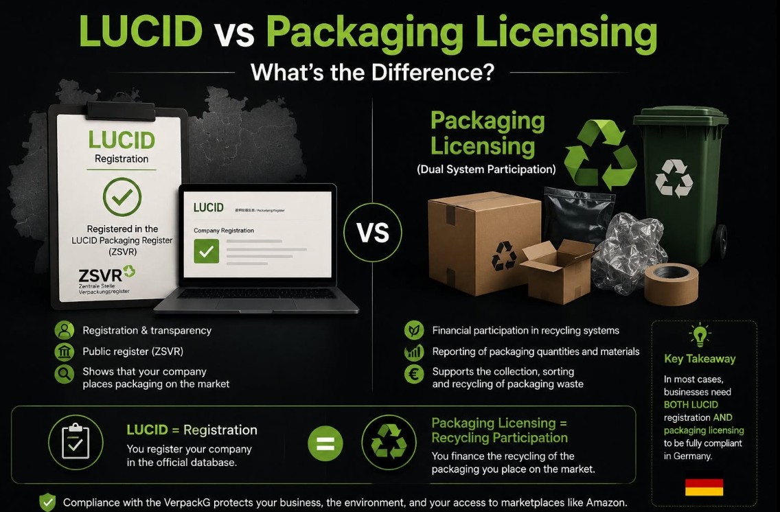 LUCID-Registrierung und Verpackungslizenzierung im Vergleich