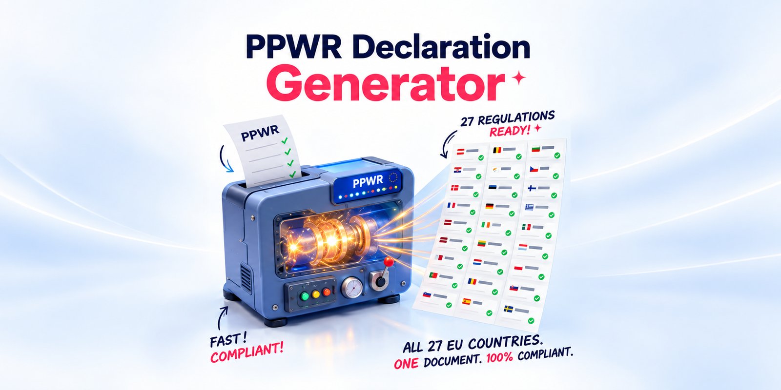PPWR Declaration Generator — fill in one form, get finished declarations of conformity for all 27 EU countries